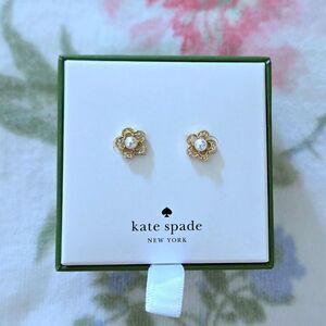 Kate Spade♠️ "Jeweled Stencil" Faux Pearl Earrings - NIB